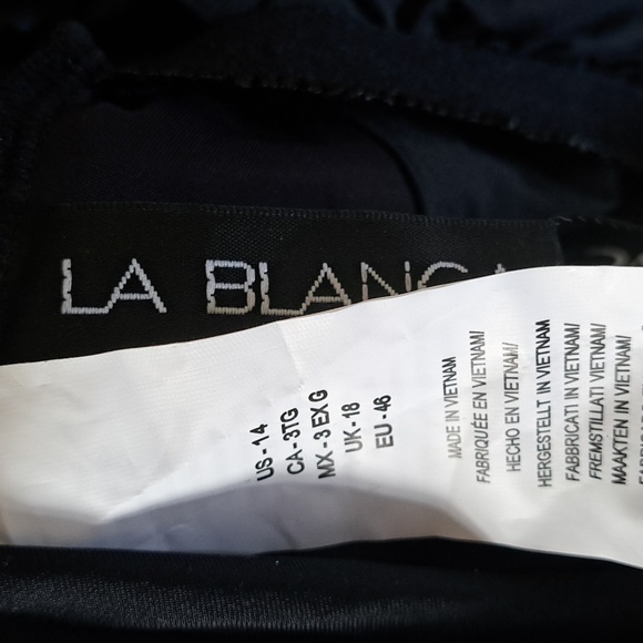 La Blanca Island Goddess Shirred One Shoulder One Piece - Black - Picture 11 of 12